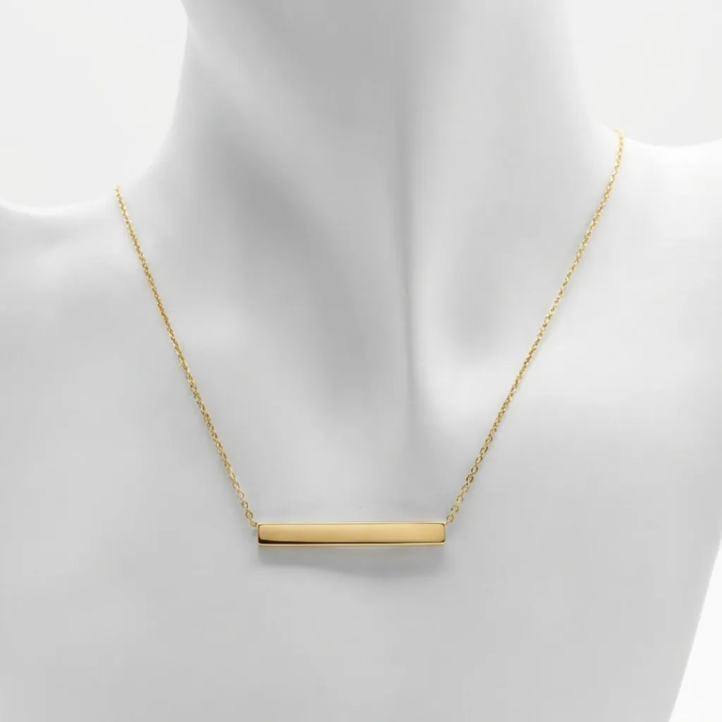 Solis Bar Pendant Necklace — front view